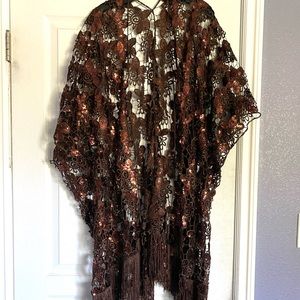 Handmade, Vintage Fringe Shawl